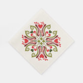Ungarisch Tulip Floral Motif Serviette (Ecke)
