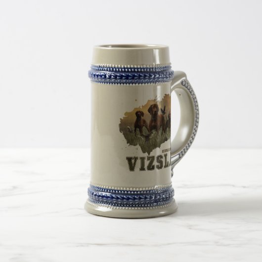 Ungarisch Vizsla Art Bierglas (VorderseiteRechts)