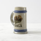 Ungarisch Vizsla Art Bierglas (Vorderseite Links)