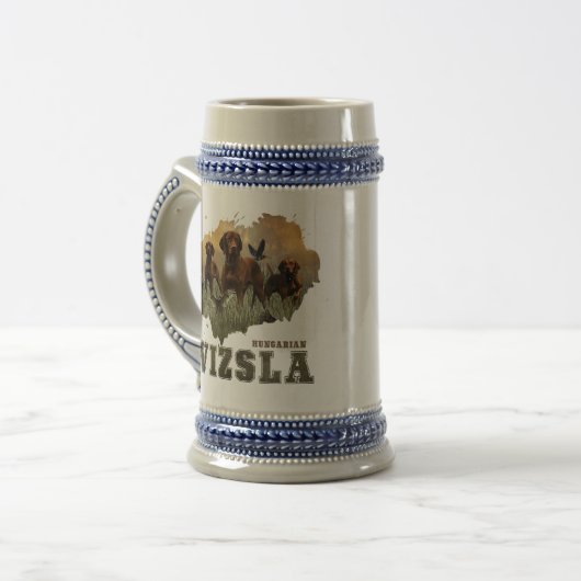 Ungarisch Vizsla Art Bierglas (Vorderseite Links)