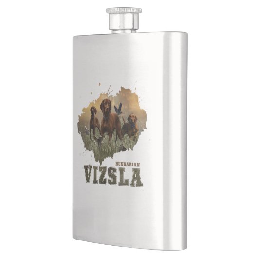 Ungarisch Vizsla Art Flachmann (Links)