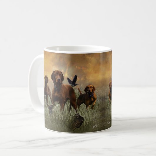 Ungarisch Vizsla Art Kaffeetasse (Vorderseite Links)