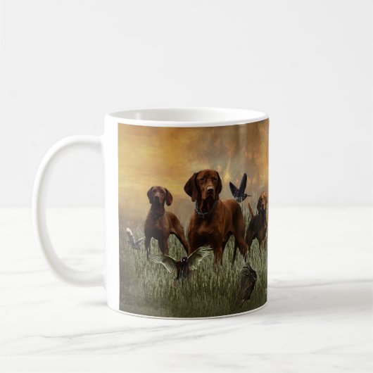 Ungarisch Vizsla Art Kaffeetasse (Links)