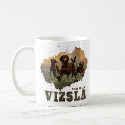 Ungarisch Vizsla Art Kaffeetasse (Links)