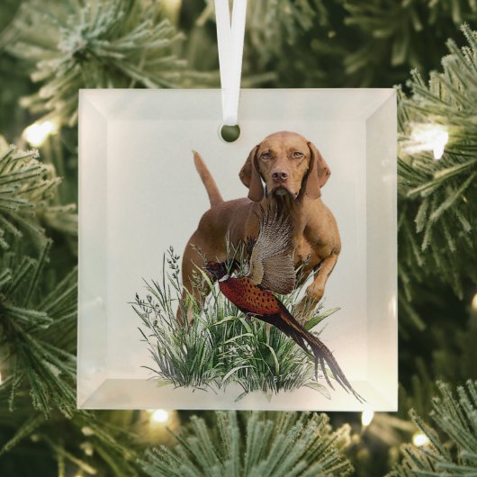 Ungarisch Vizsla Art Ornament Aus Glas (Insitu)