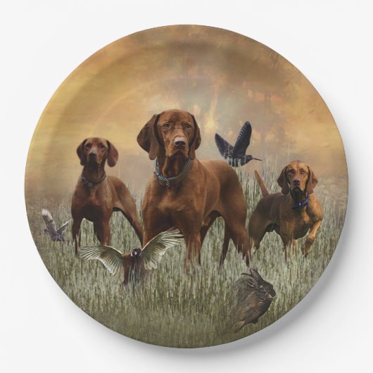 Ungarisch Vizsla Art Pappteller (Vorderseite)