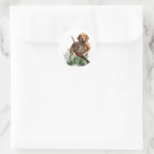 Ungarisch Vizsla Art Runder Aufkleber (Tasche)