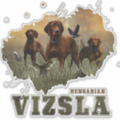 Ungarisch Vizsla Art Sticker (Vorderseite)