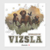 Ungarisch Vizsla Art Sticker (Blatt)