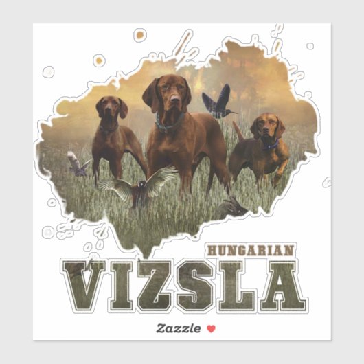 Ungarisch Vizsla Art Sticker (Blatt)