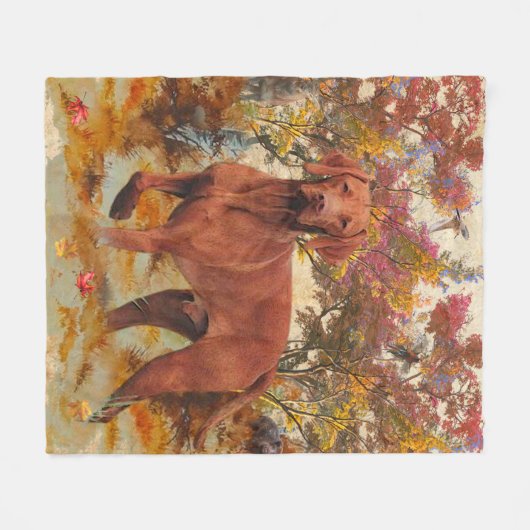 Ungarisch Vizsla art Throw Kissen Glass Untersetze Fleecedecke (Vorderseite (Horizontal))