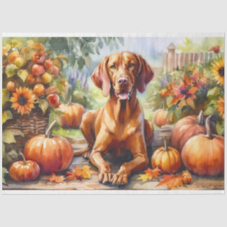 Ungarisch Vizsla Autumn Leaves Decoupage Seidenpapier