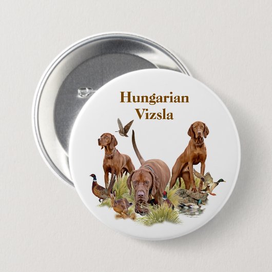 Ungarisch Vizsla Button (Vorne & Hinten)