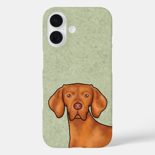 Ungarisch Vizsla Cartoon Pointer Dog Green Case-Mate iPhone Hülle (Rückseite)