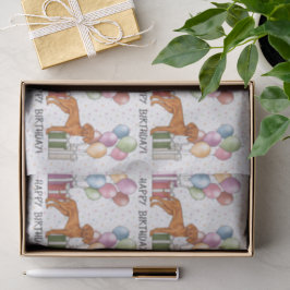 Ungarisch Vizsla Colorful Pastel Happy Birthday Seidenpapier