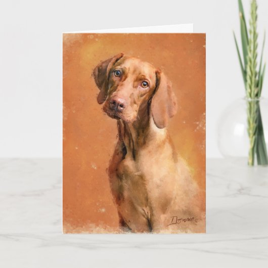 Ungarisch Vizsla Dog Kunstmalerei Karte (Vorderseite)