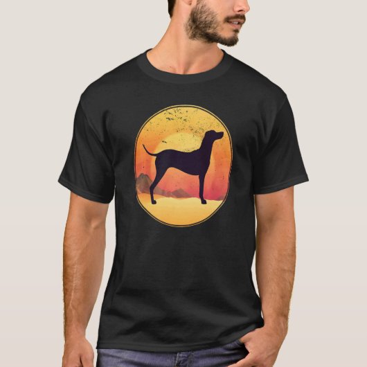 Ungarisch Vizsla Dog Retro 8 T-Shirt (Vorderseite)