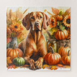 Ungarisch Vizsla Fall Watercolor Puzzle