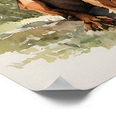 Ungarisch Vizsla - Hundekunst drucken Poster (Ecke)