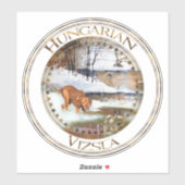 Ungarisch Vizsla, Jagd auf Enten im Winter Aufkleber (Blatt)