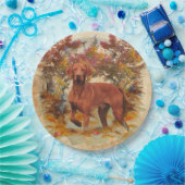 Ungarisch Vizsla, Jagd auf Enten im Winter Papa Pappteller (Party)