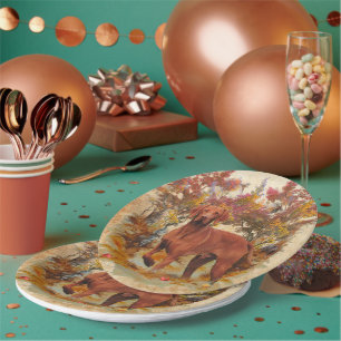 Ungarisch Vizsla, Jagd auf Enten im Winter Papa Pappteller