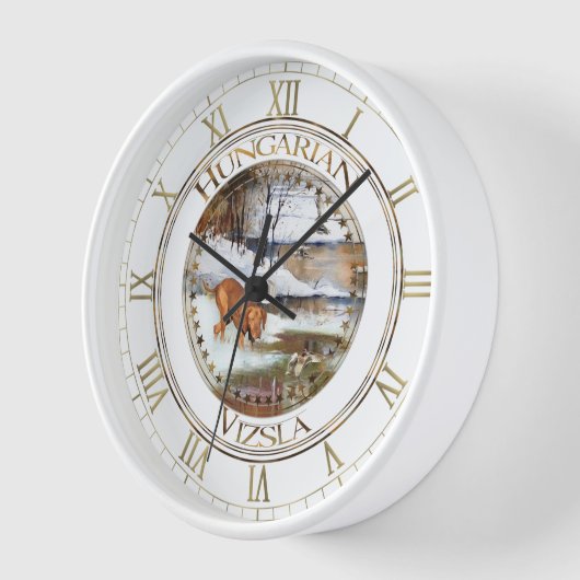 Ungarisch Vizsla, Jagd auf Enten im Winter Uhr (Winkel)