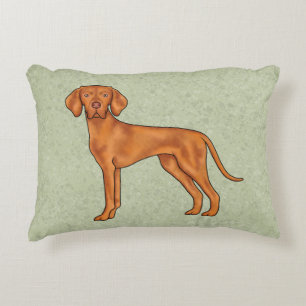 Ungarisch Vizsla Niedlich Cartoon Pointer Dog Gree Dekokissen