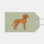Ungarisch Vizsla Niedlich Cartoon Pointer Dog Gree Geschenkanhänger (Vorderseite (Horizontal))