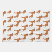 Ungarisch Vizsla Niedlich Cartoon Pointer Dog Must Geschirrtuch (Horizontal)