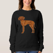 Ungarisch Vizsla Niedlich Pointer Dog Illustration Sweatshirt (Vorderseite)