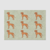 Ungarisch Vizsla Niedlich Pointer Dog Pattern Gree Seidenpapier (Vorderseite)