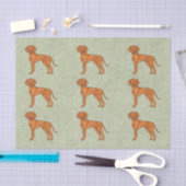 Ungarisch Vizsla Niedlich Pointer Dog Pattern Gree Seidenpapier (Handwerk)