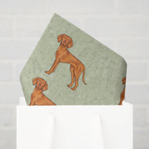 Ungarisch Vizsla Niedlich Pointer Dog Pattern Gree Seidenpapier