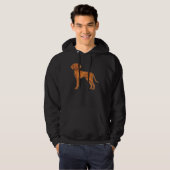 Ungarisch Vizsla Niedlich Red Cartoon Pointer Dog Hoodie (Vorne ganz)