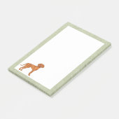 Ungarisch Vizsla Pointer Dog Cartoon Illustration Post-it Klebezettel (angewinkelt)