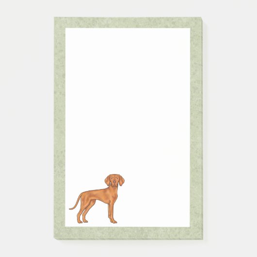 Ungarisch Vizsla Pointer Dog Cartoon Illustration Post-it Klebezettel (Vorderseite)