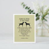 Ungarisch Vizslas Hochzeitseinladung Einladung (Stehend Vorderseite)