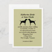 Ungarisch Vizslas Hochzeitseinladung Einladung (Vorne/Hinten)