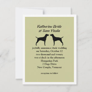 Ungarisch Vizslas Hochzeitseinladung Einladung