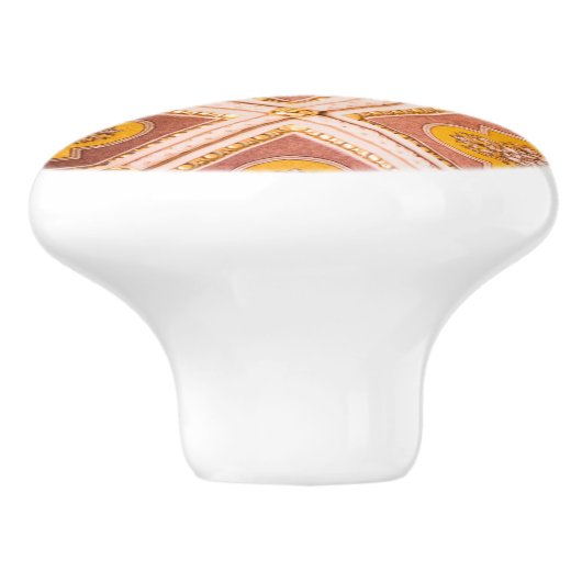 Ungarische Architektur Keramik Pull Keramikknauf (Seitenansicht)