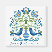 Ungarische Blauvögel Magnet (Vorne)