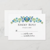 Ungarische Blauvögel RSVP Karte (Vorne/Hinten)