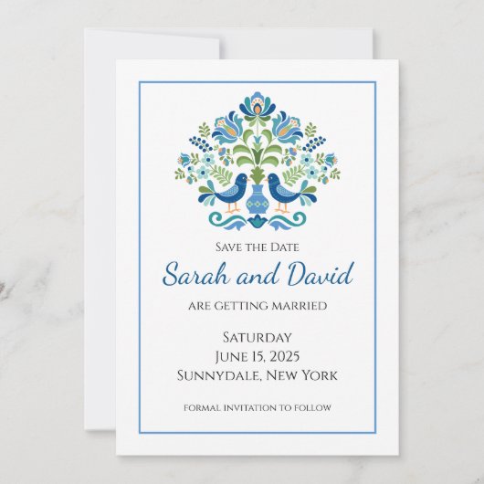 Ungarische Blauvögel Save The Date (Vorderseite)