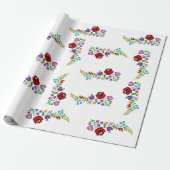 Ungarische Blume Design-Geschenk-Wrap Geschenkpapier (Ungerollt)