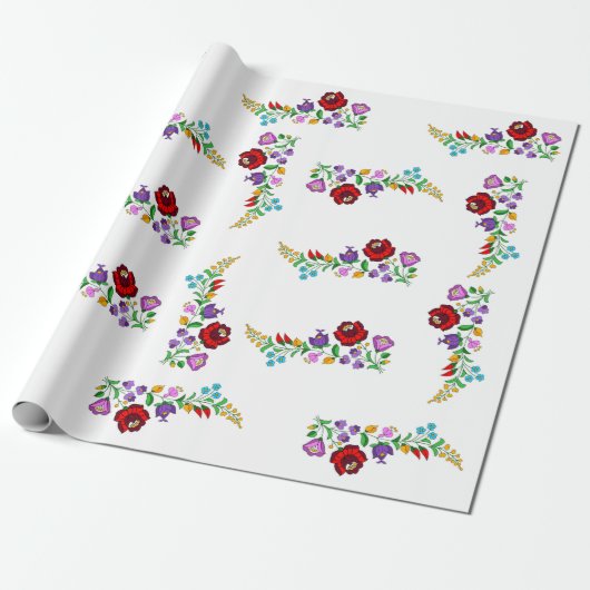Ungarische Blume Design-Geschenk-Wrap Geschenkpapier (Ungerollt)