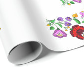 Ungarische Blume Design-Geschenk-Wrap Geschenkpapier (Rolleneckpunkt)