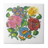Ungarische Blume Fliese (Vorderseite)