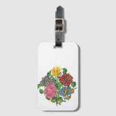 Ungarische Blume Gepäckanhänger (Vorderseite Vertikal)