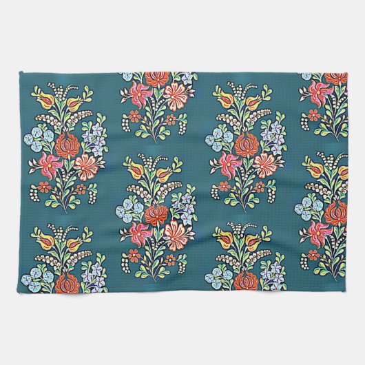 Ungarische Blume Geschirrtuch (Horizontal)